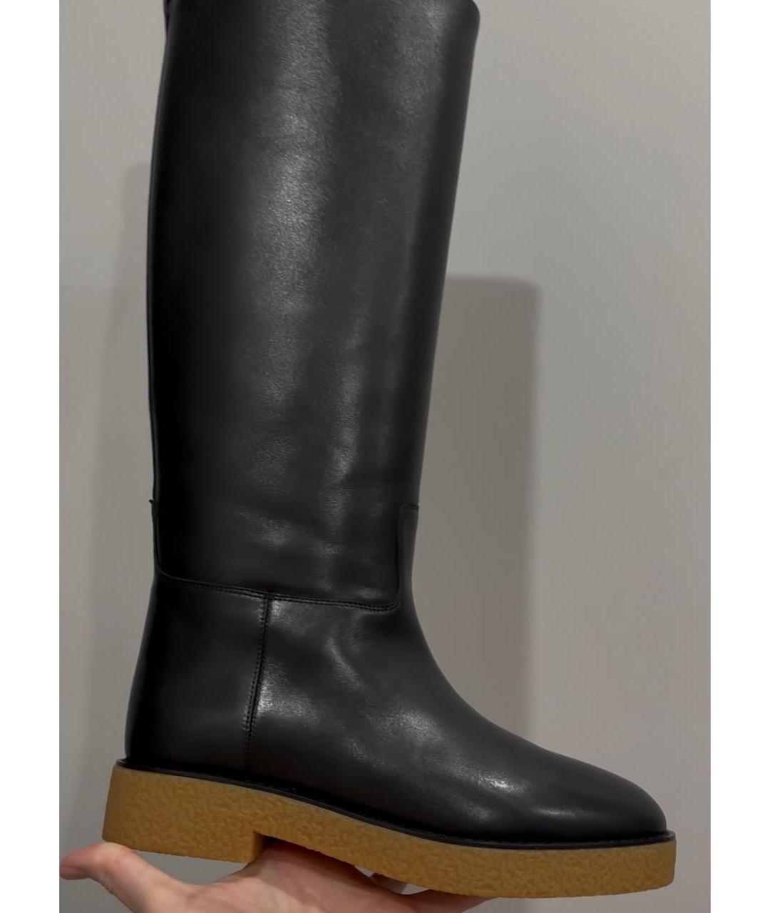 12 STOREEZ Черные кожаные сапоги, фото 3