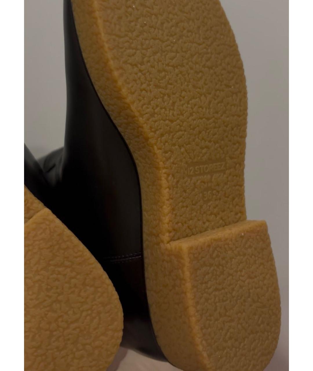 12 STOREEZ Черные кожаные сапоги, фото 5