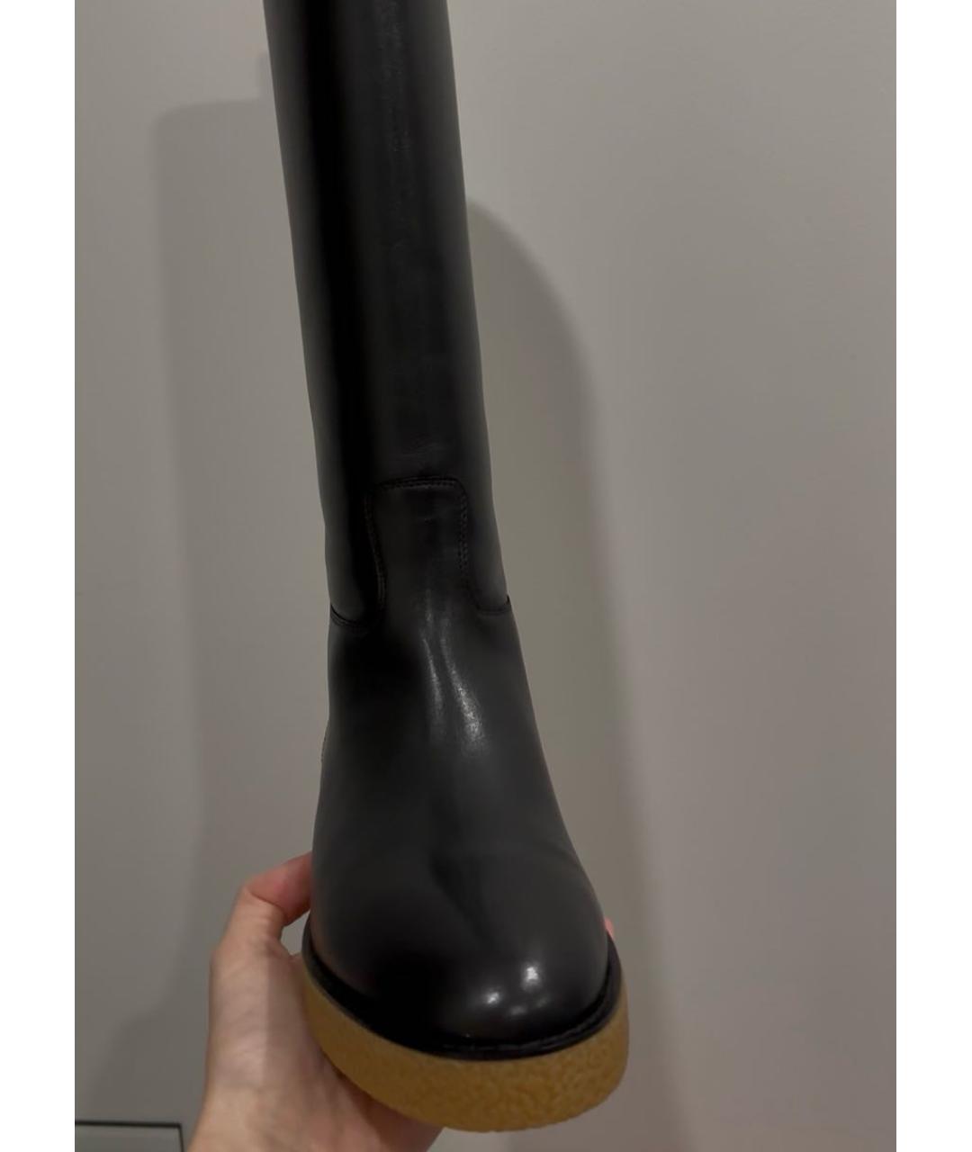 12 STOREEZ Черные кожаные сапоги, фото 4