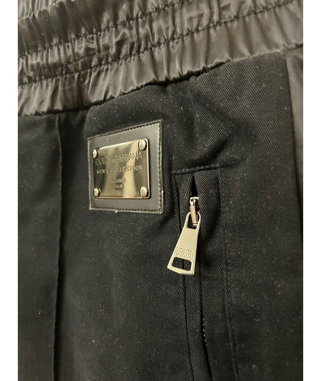 DOLCE&GABBANA Черные хлопковые повседневные брюки, фото 7