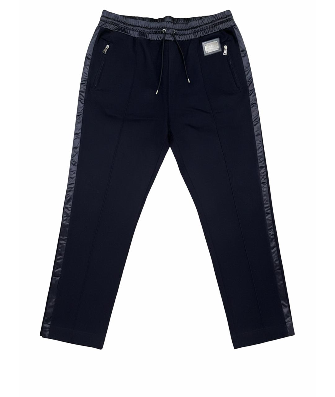 DOLCE&GABBANA Черные хлопковые повседневные брюки, фото 1