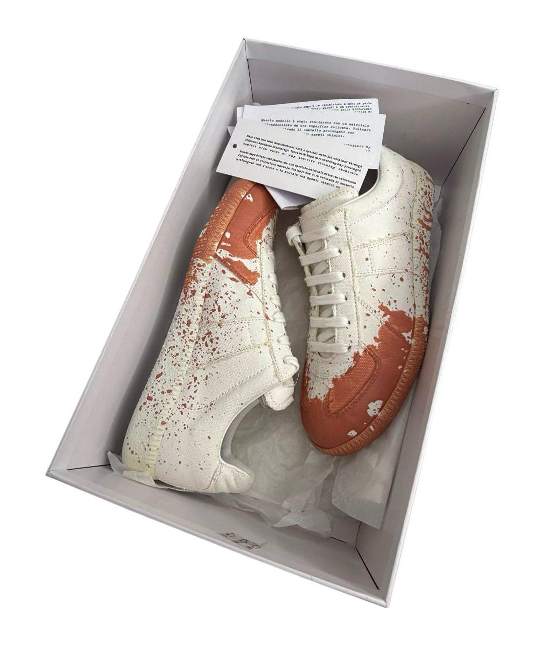 MAISON MARGIELA Белые текстильные кеды, фото 7