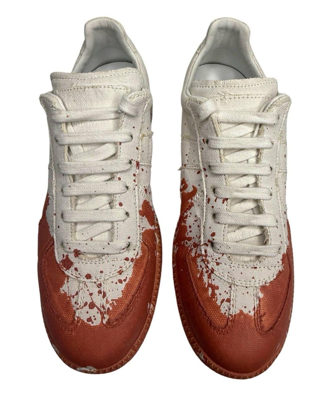 MAISON MARGIELA Белые текстильные кеды, фото 3