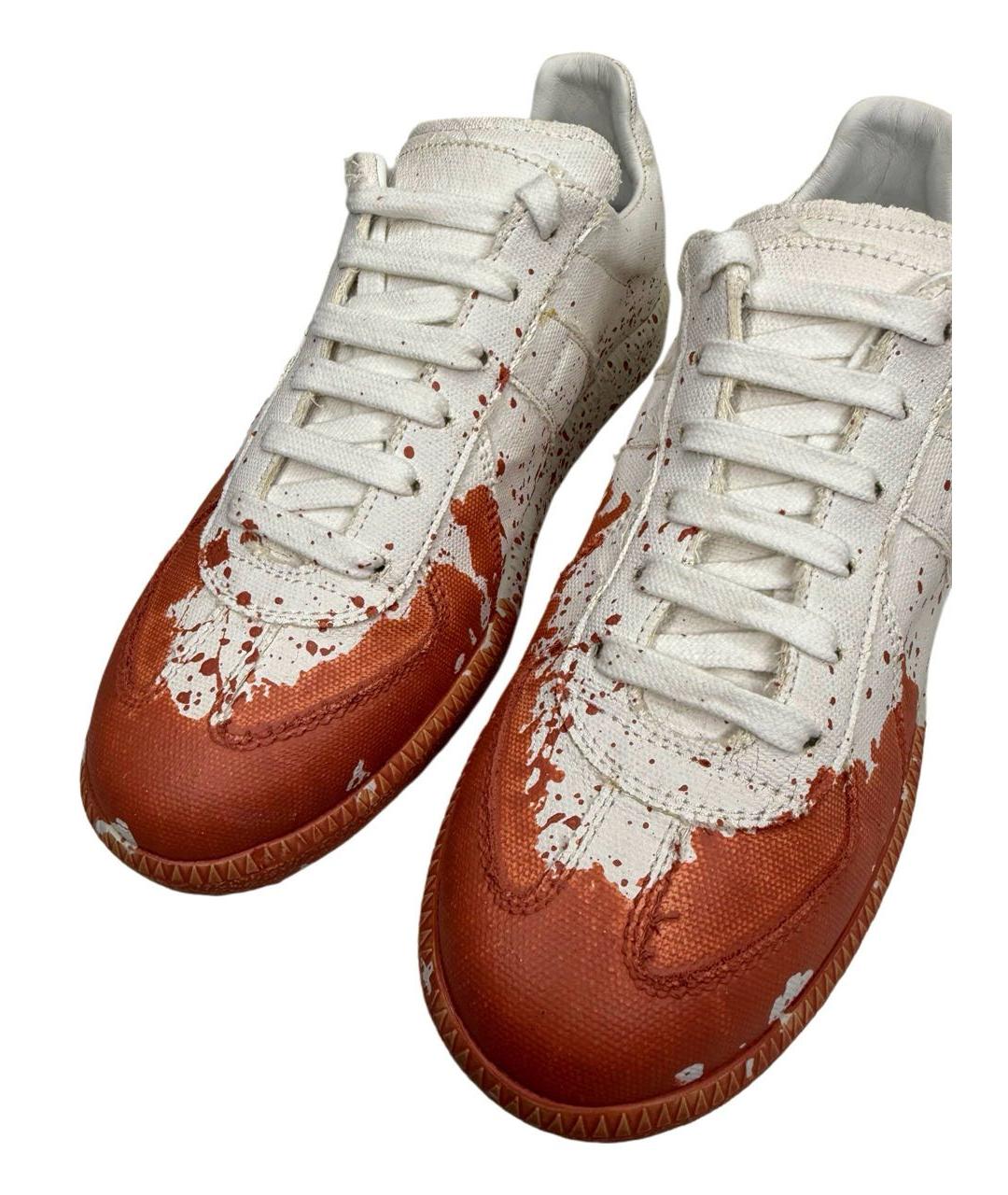 MAISON MARGIELA Белые текстильные кеды, фото 4