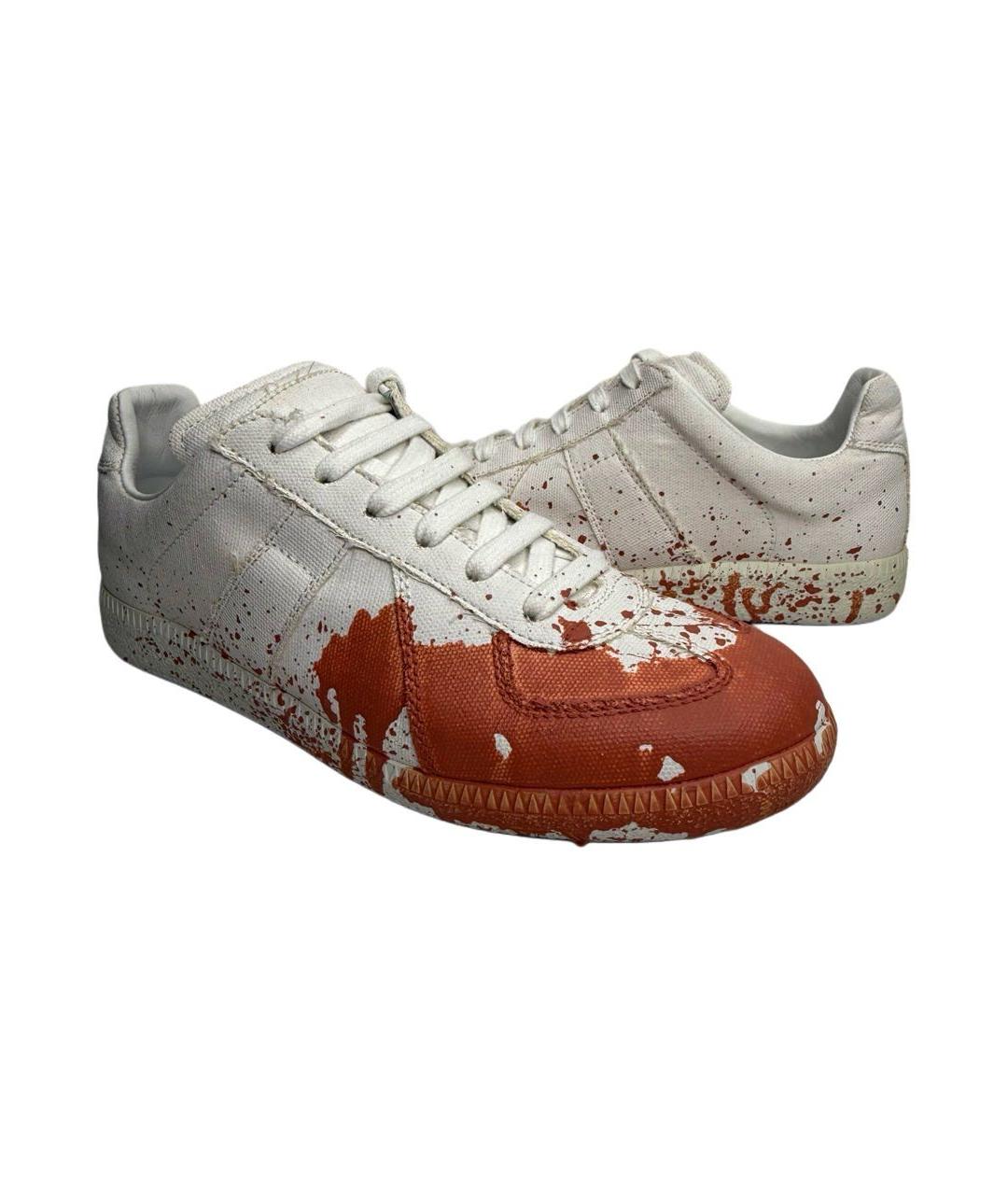 MAISON MARGIELA Белые текстильные кеды, фото 2