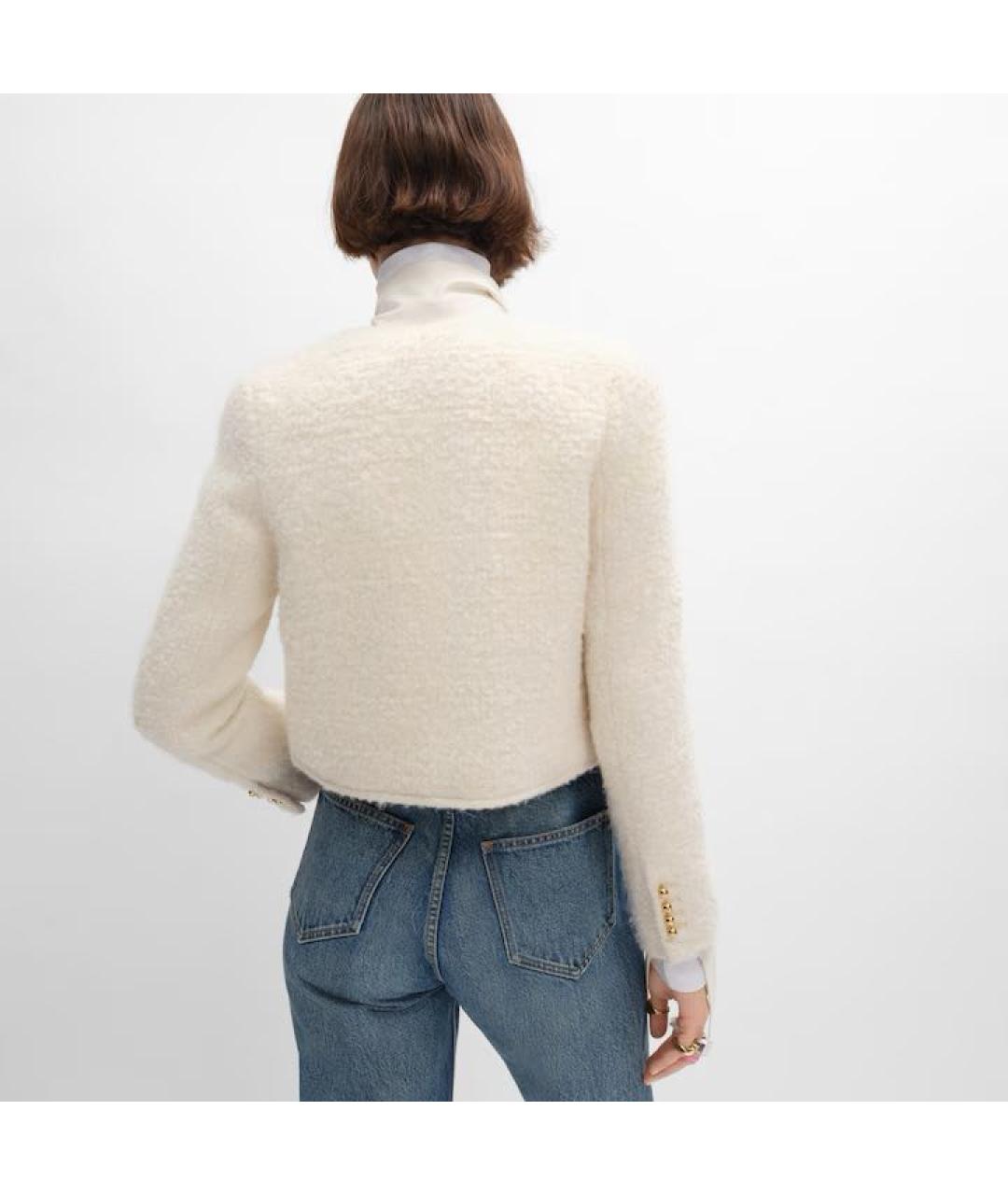 CELINE Белый кашемировый жакет/пиджак, фото 3