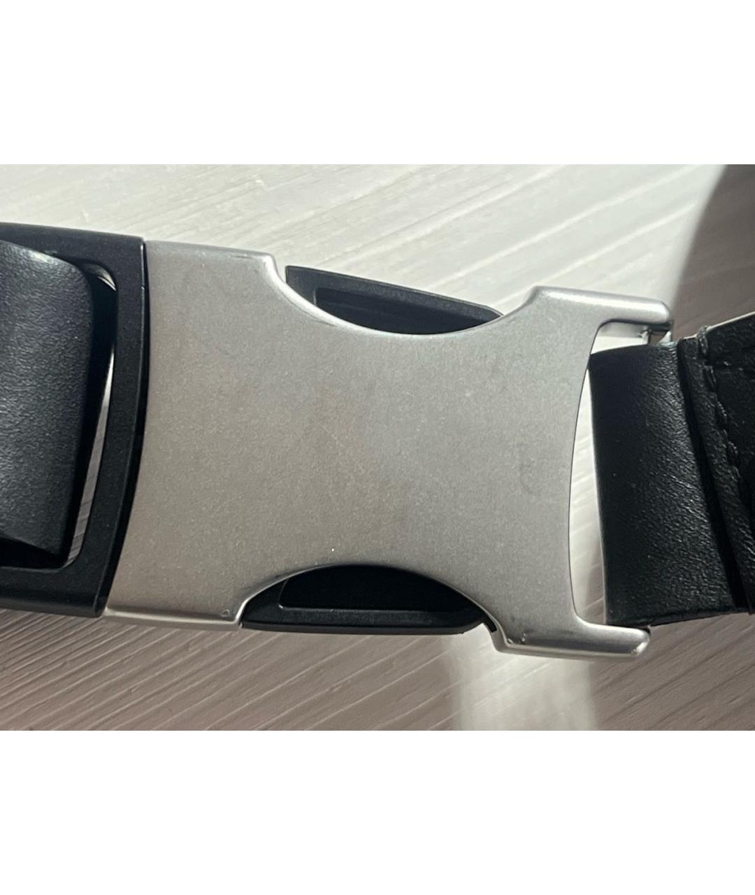 LOUIS VUITTON Черная кожаная поясная сумка, фото 6