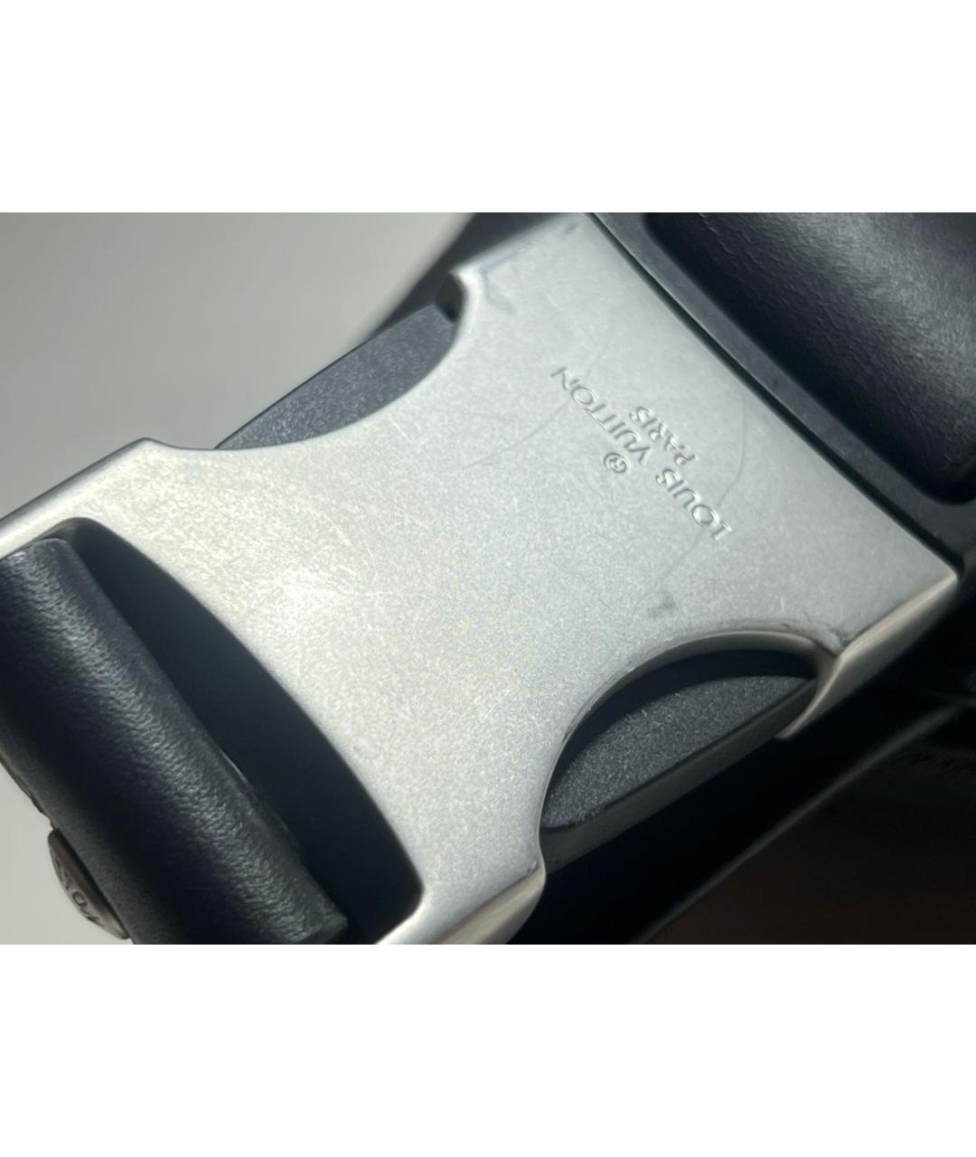 LOUIS VUITTON Черная кожаная поясная сумка, фото 7