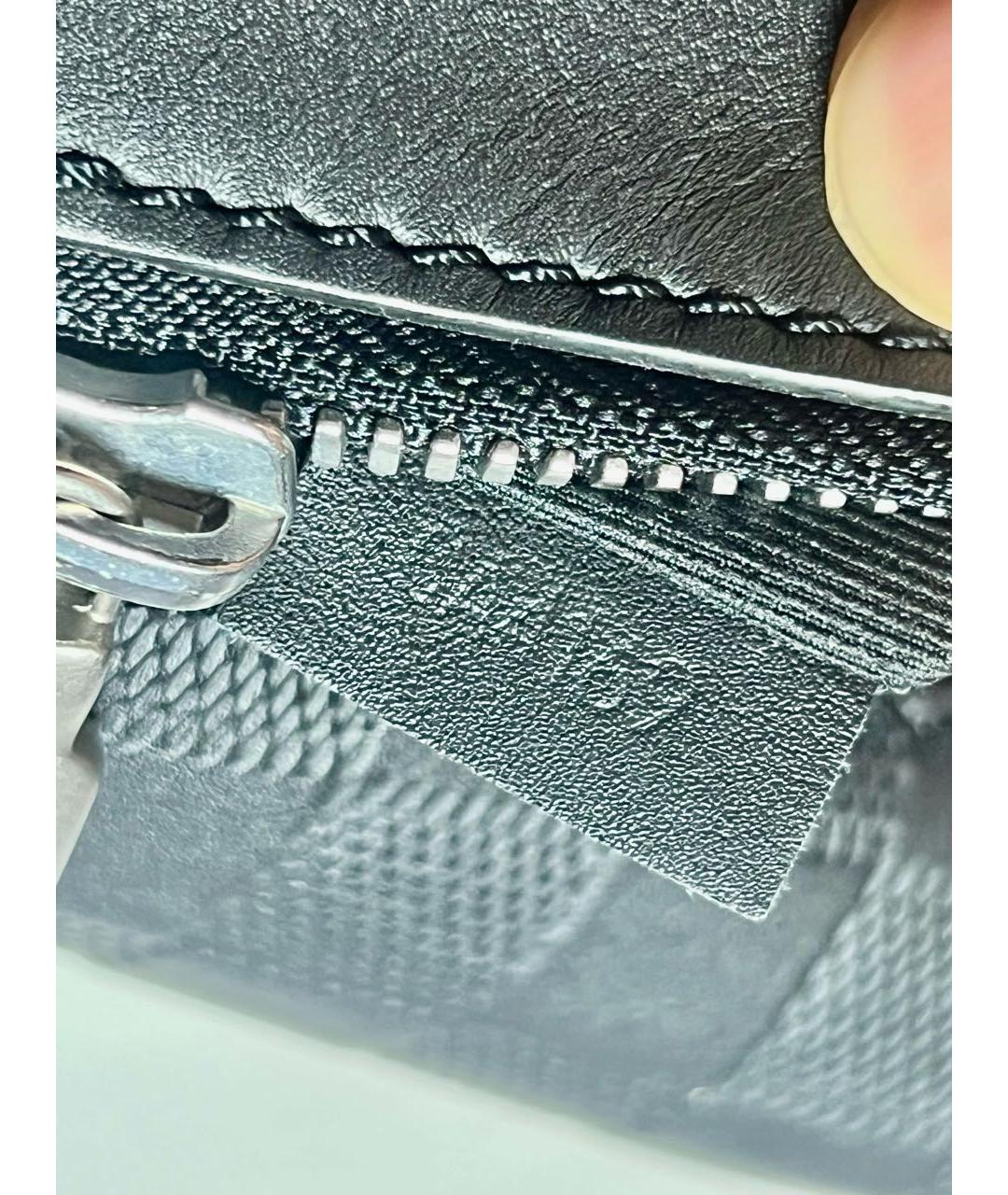 LOUIS VUITTON Черная кожаная поясная сумка, фото 5