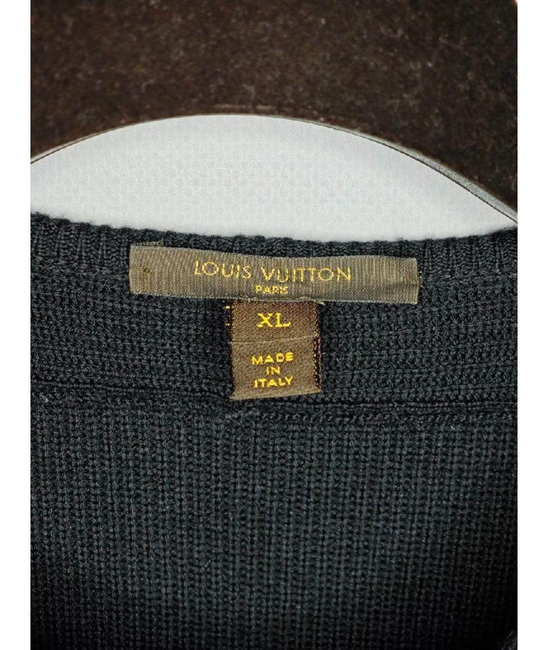 LOUIS VUITTON Черный шерстяной джемпер / свитер, фото 3