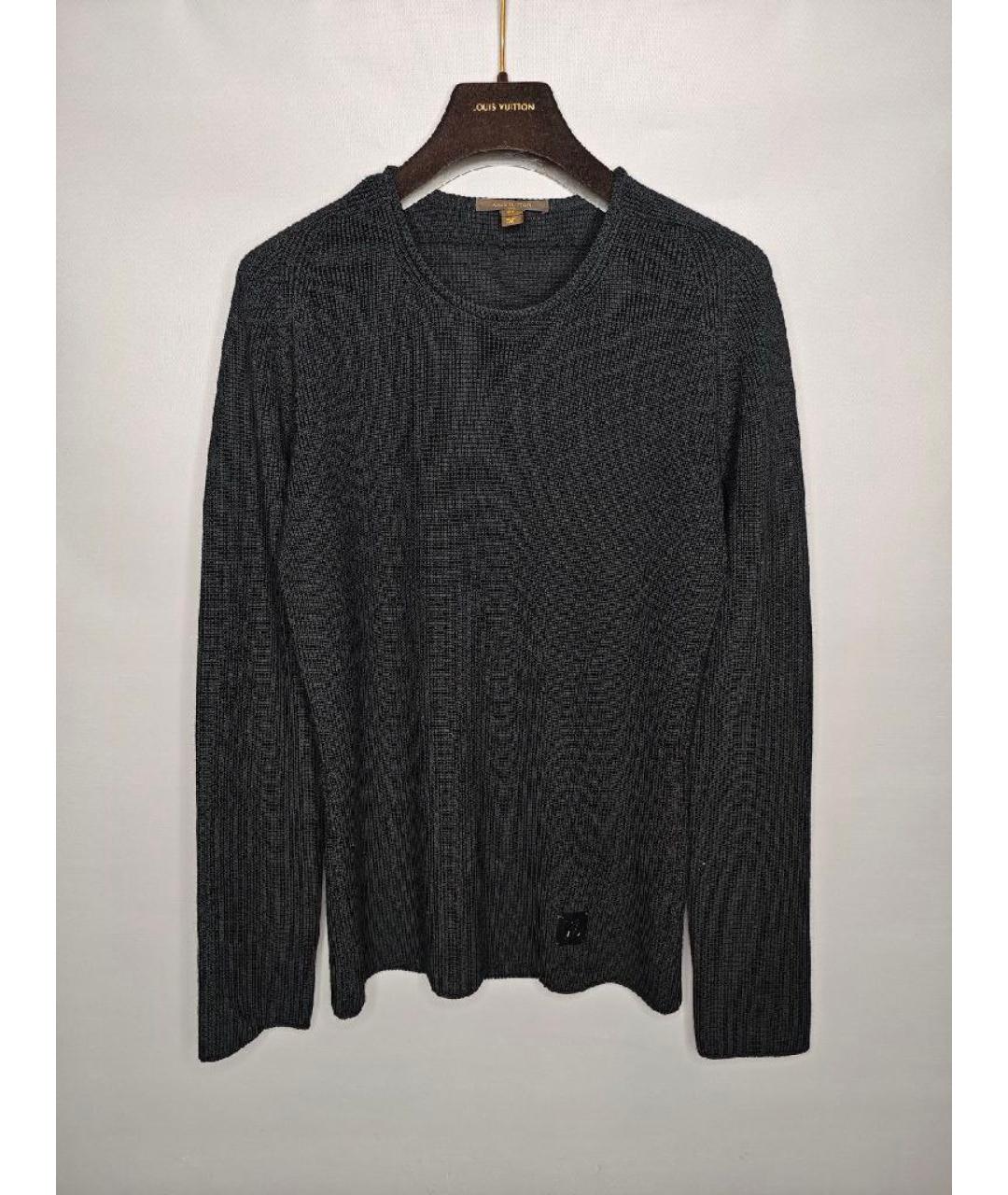 LOUIS VUITTON Черный шерстяной джемпер / свитер, фото 6