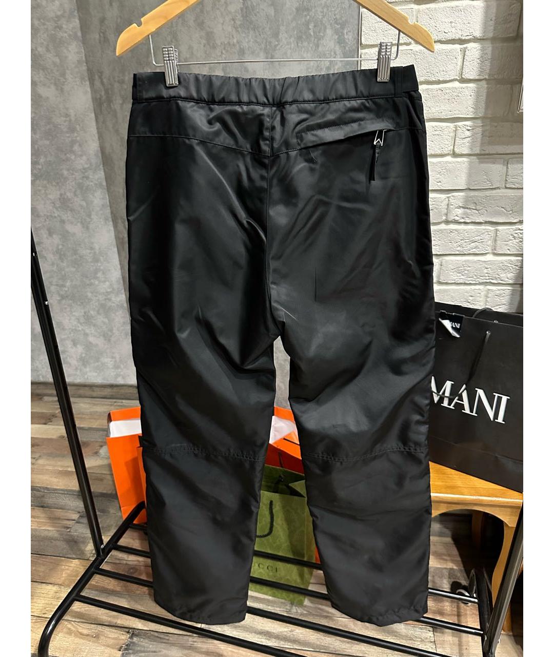 BOTTEGA VENETA Черные полиамидовые повседневные брюки, фото 4