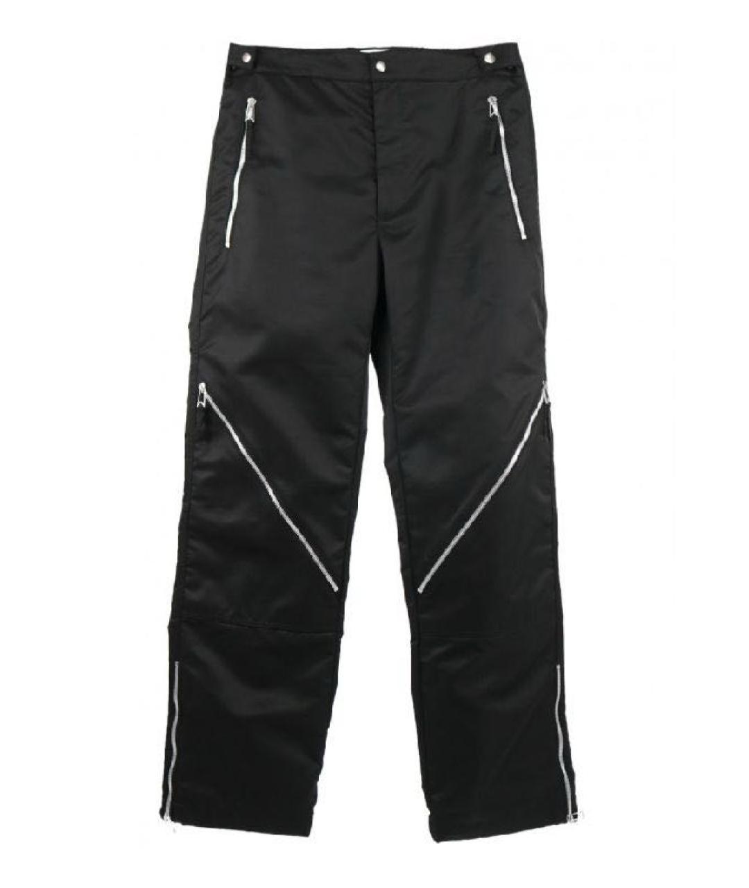 BOTTEGA VENETA Черные полиамидовые повседневные брюки, фото 1