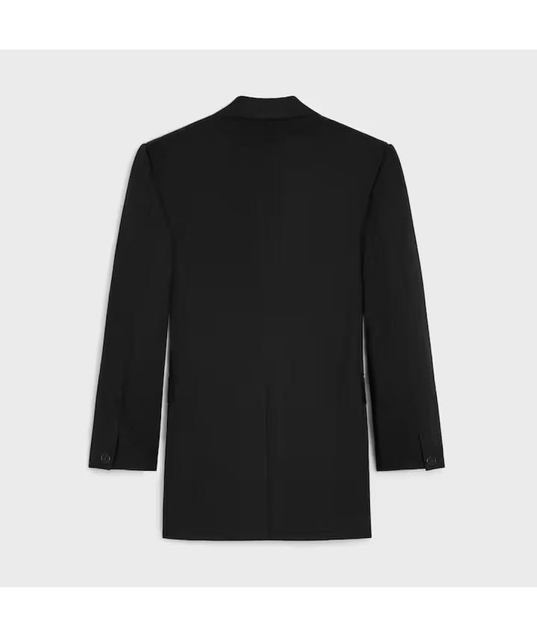 CELINE Черный шерстяной жакет/пиджак, фото 5