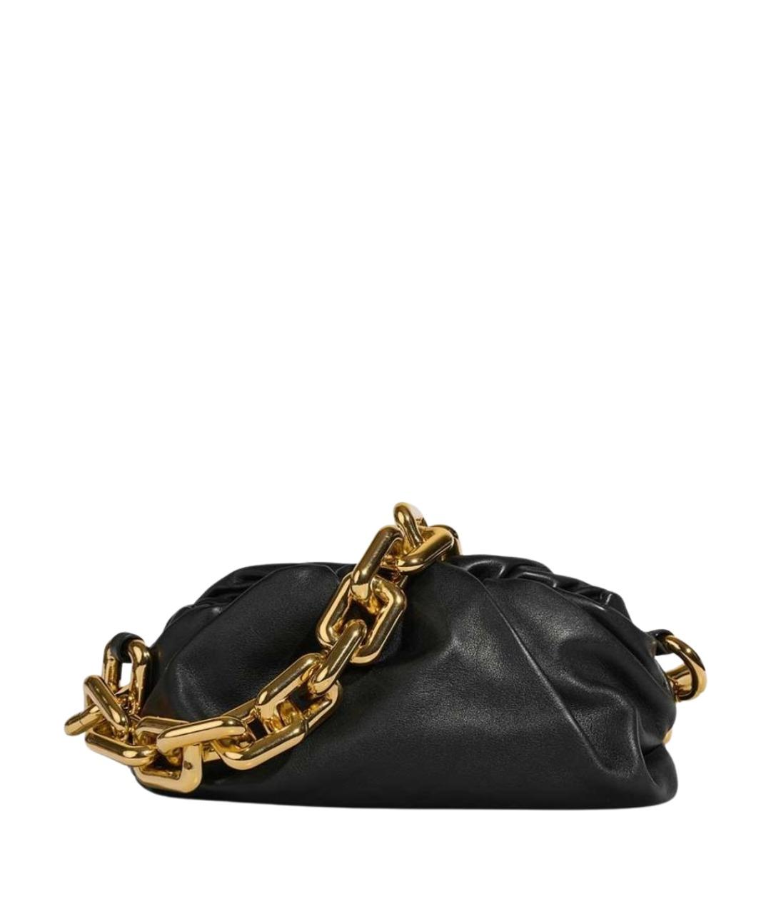 BOTTEGA VENETA Черная кожаная сумка с короткими ручками, фото 1