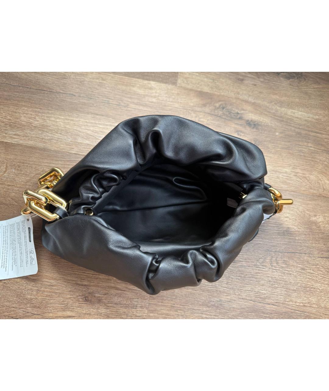 BOTTEGA VENETA Черная кожаная сумка с короткими ручками, фото 7