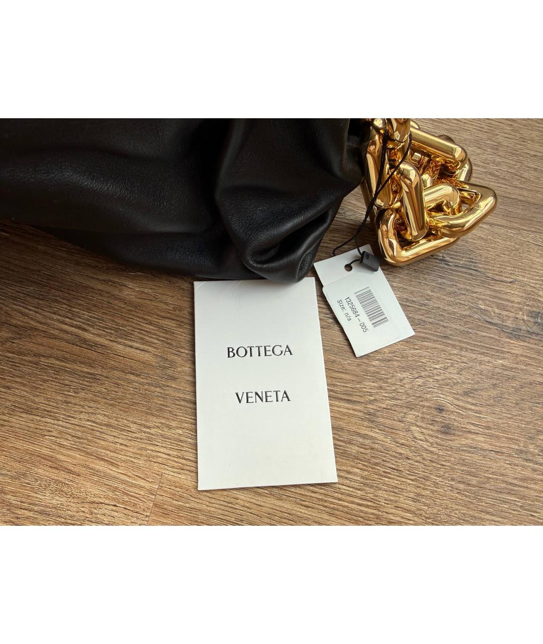 BOTTEGA VENETA Черная кожаная сумка с короткими ручками, фото 9