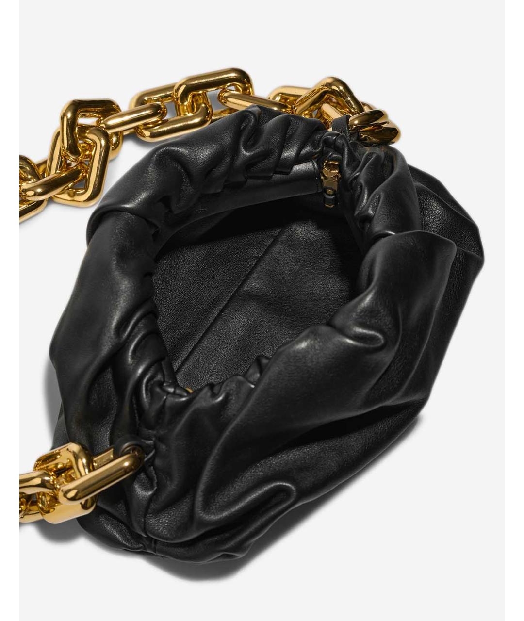 BOTTEGA VENETA Черная кожаная сумка с короткими ручками, фото 4