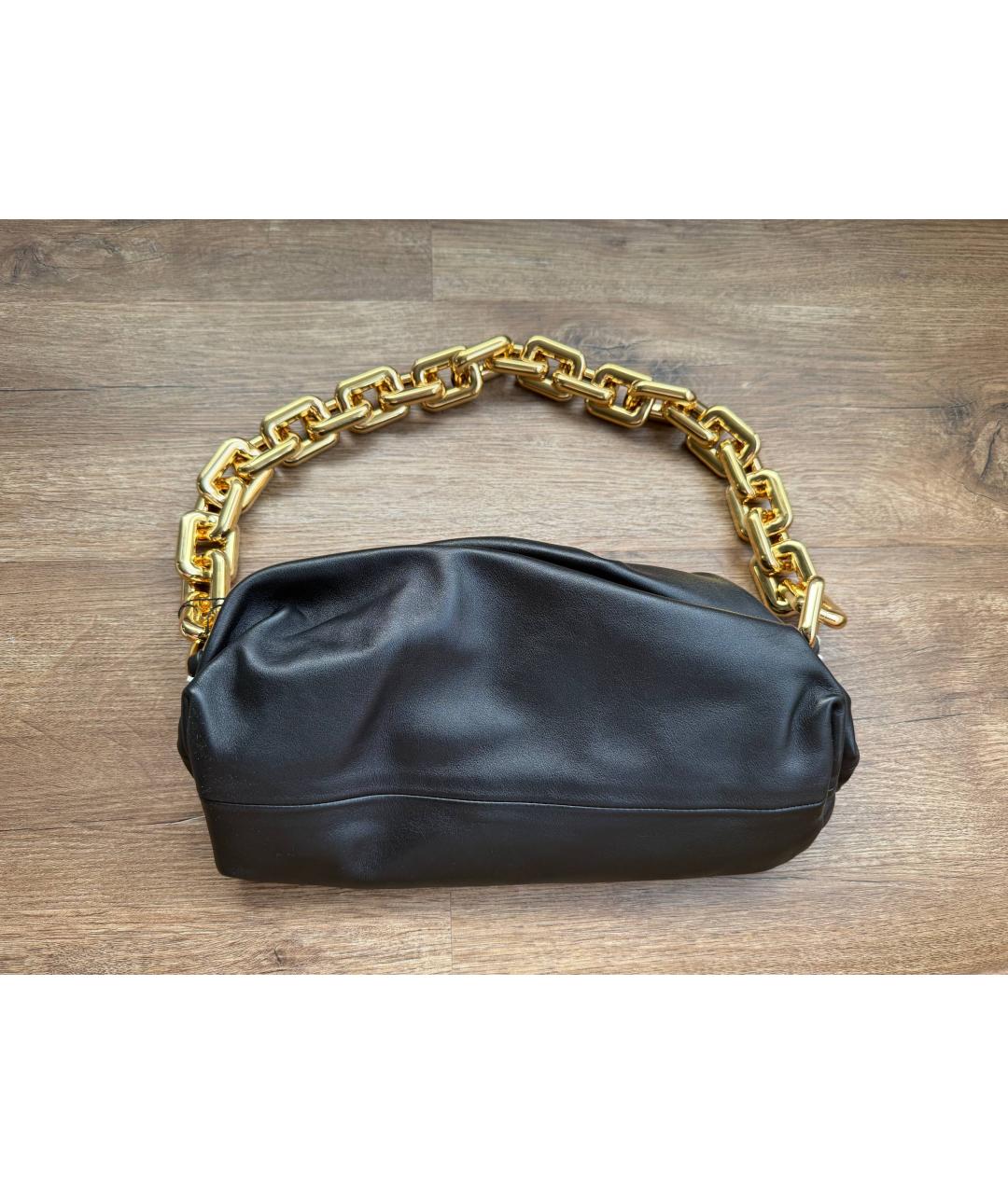 BOTTEGA VENETA Черная кожаная сумка с короткими ручками, фото 5