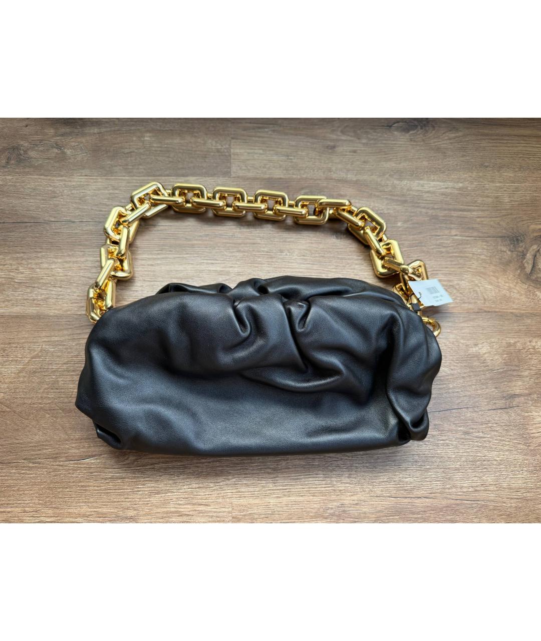 BOTTEGA VENETA Черная кожаная сумка с короткими ручками, фото 6