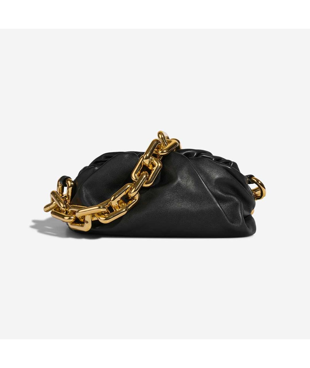 BOTTEGA VENETA Черная кожаная сумка с короткими ручками, фото 10