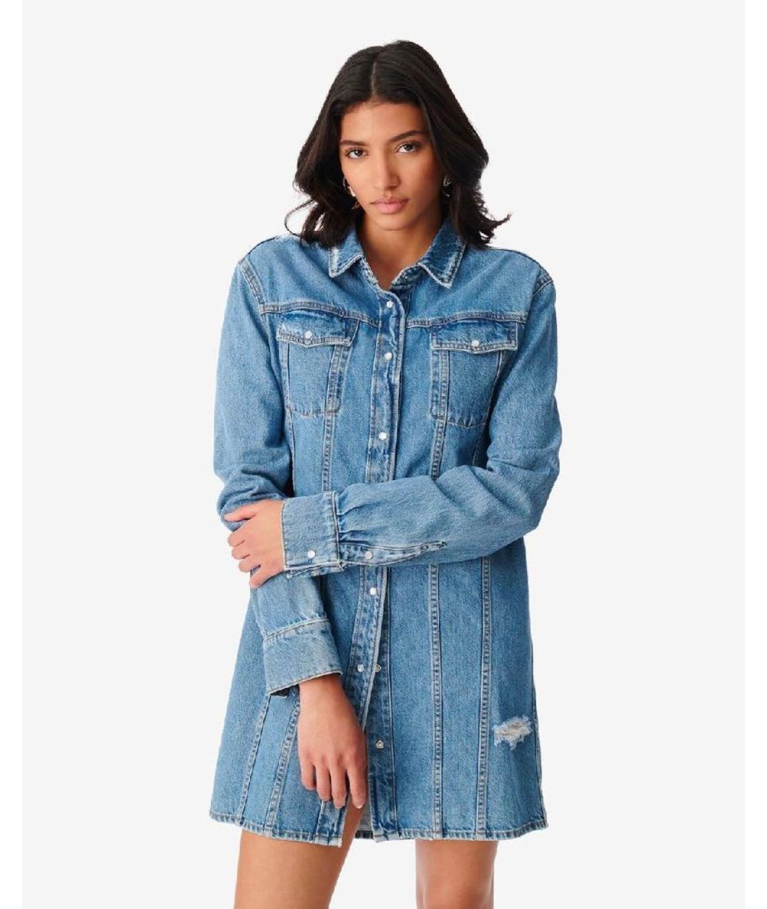 IRO Синее деним повседневное платье, фото 7