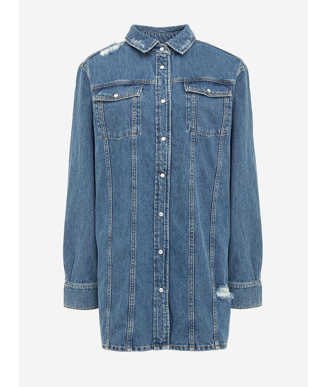 IRO Синее деним повседневное платье, фото 8