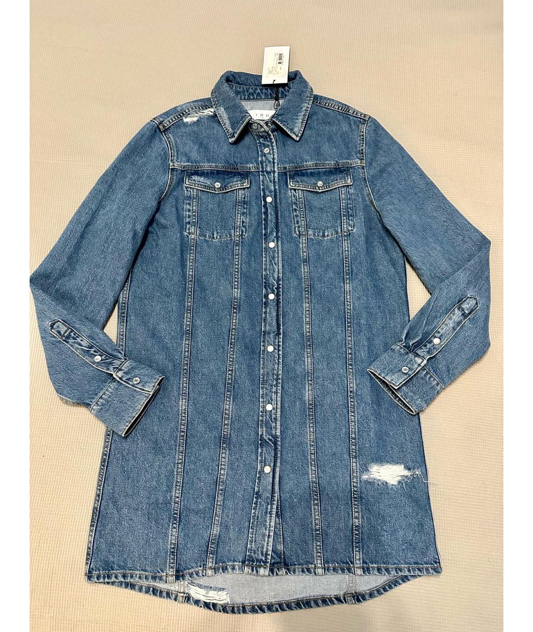 IRO Синее деним повседневное платье, фото 3