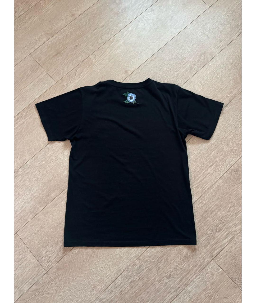 GUCCI Черная хлопковая футболка, фото 5