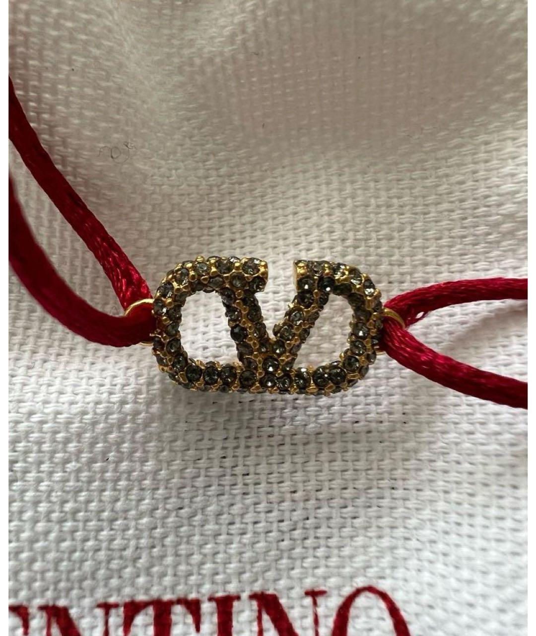 VALENTINO Бордовый металлический браслет, фото 5
