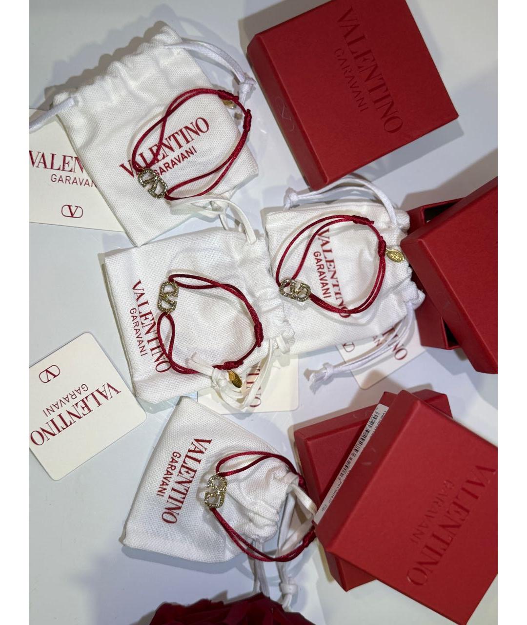 VALENTINO Бордовый металлический браслет, фото 2