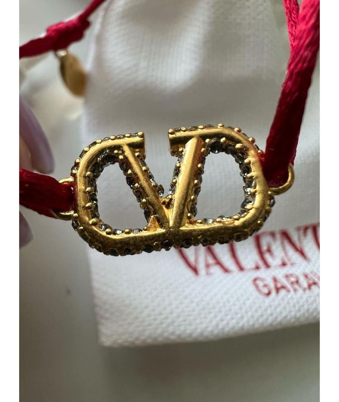 VALENTINO Бордовый металлический браслет, фото 3