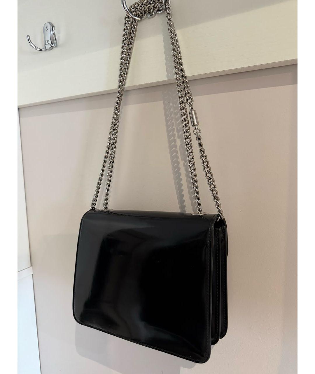 GUCCI Черная сумка через плечо из лакированной кожи, фото 3