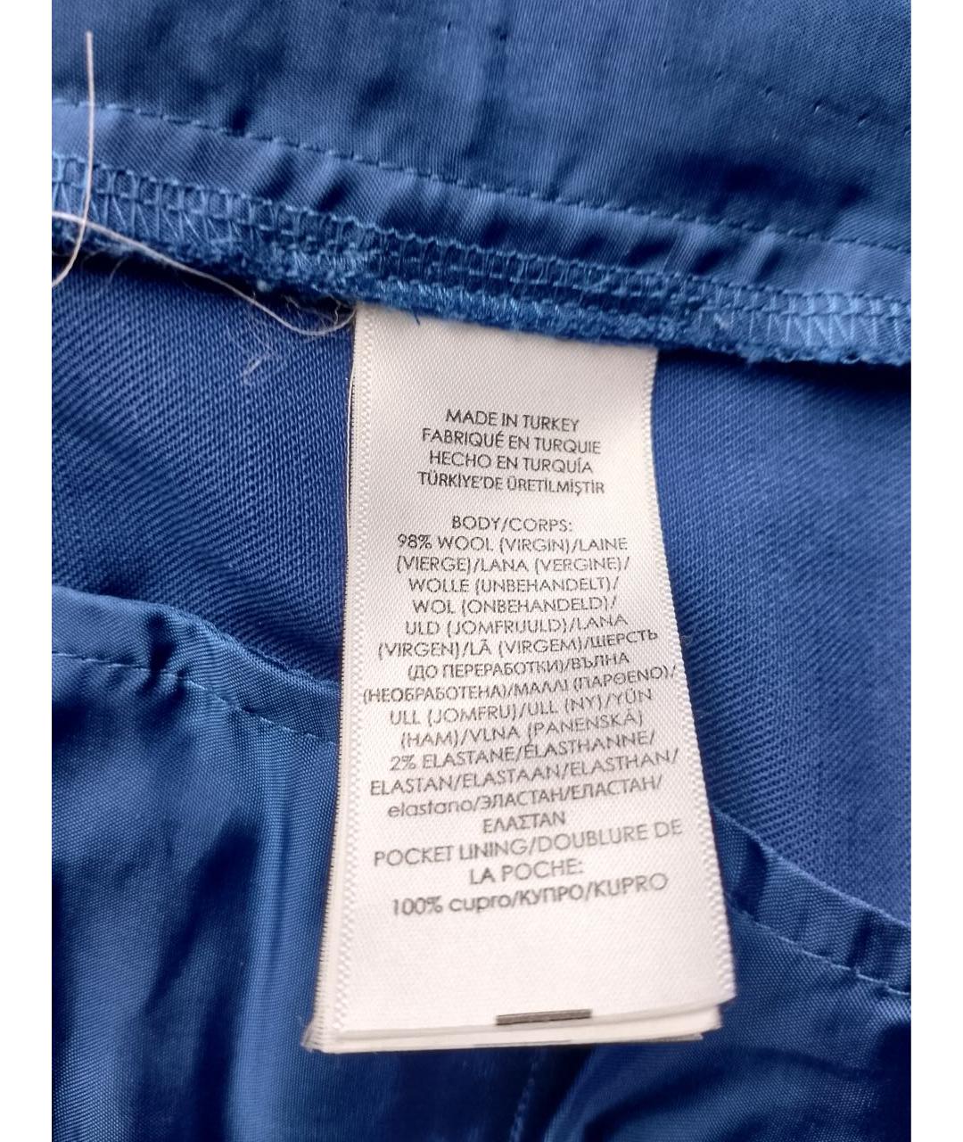 POLO RALPH LAUREN Синий шерстяной костюм с брюками, фото 8