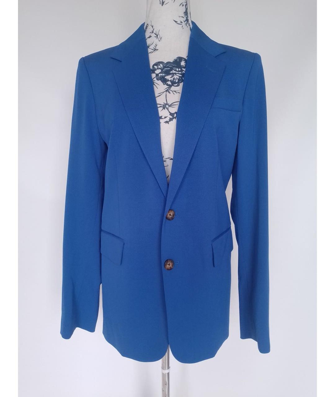 POLO RALPH LAUREN Синий шерстяной костюм с брюками, фото 3