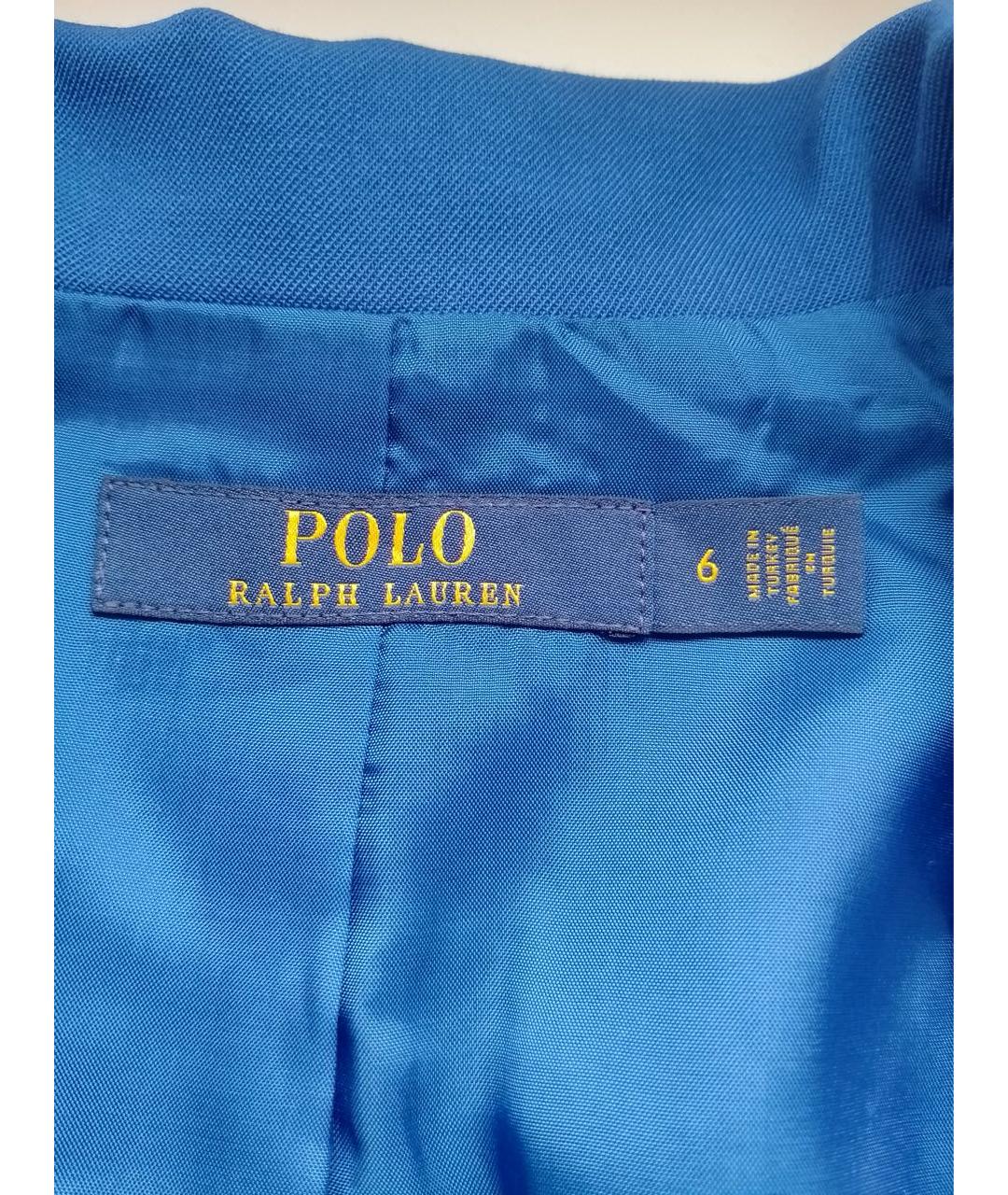 POLO RALPH LAUREN Синий шерстяной костюм с брюками, фото 6