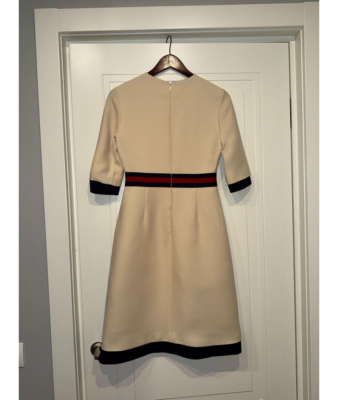 GUCCI Белое шерстяное вечернее платье, фото 2