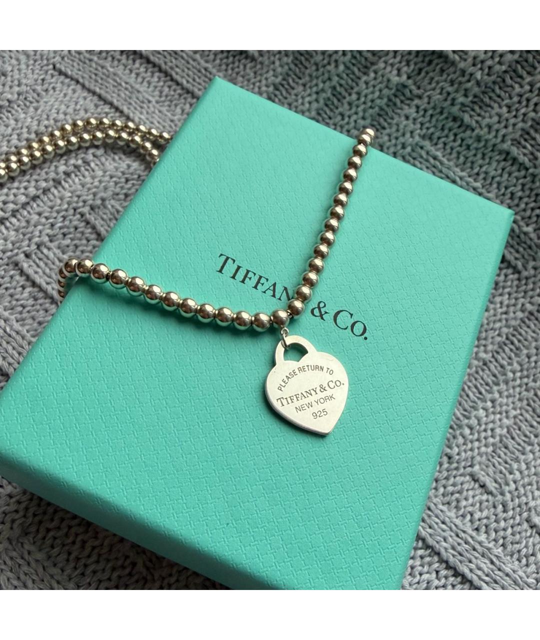 TIFFANY&CO Серебряное серебряное колье, фото 8