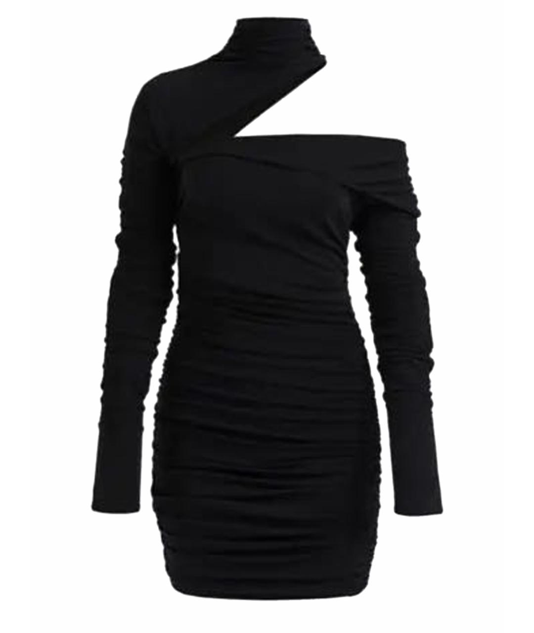 MUGLER Черное вискозное коктейльное платье, фото 1