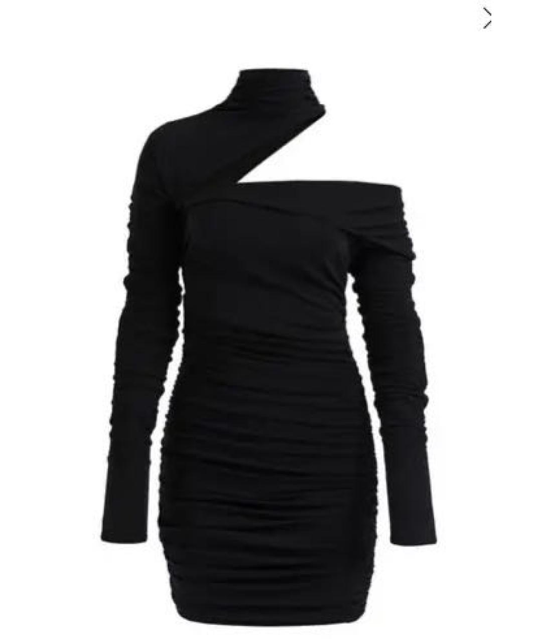 MUGLER Черное вискозное коктейльное платье, фото 7