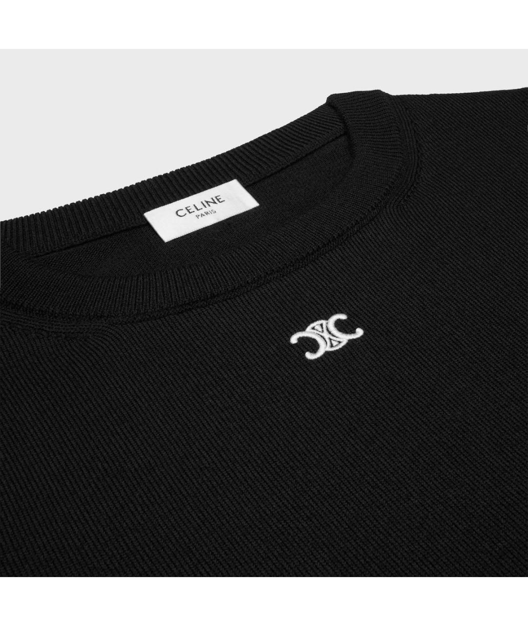 CELINE Черная шерстяная майка, фото 3