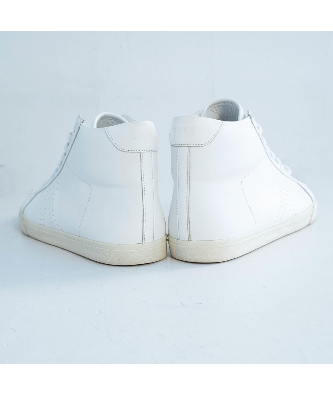 CELINE Белые кожаные кеды, фото 5