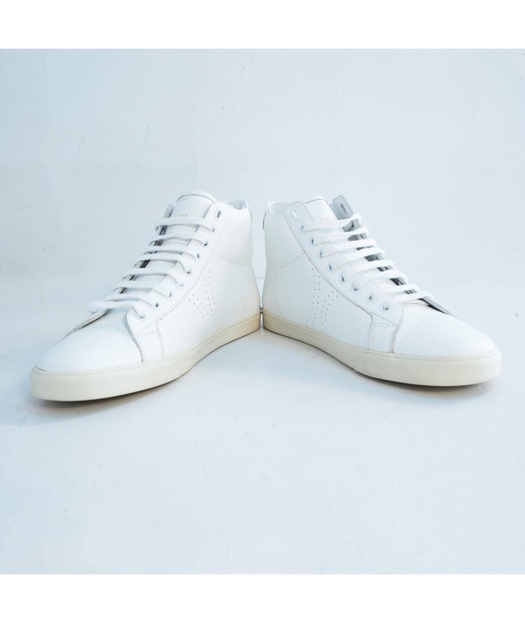 CELINE Белые кожаные кеды, фото 4