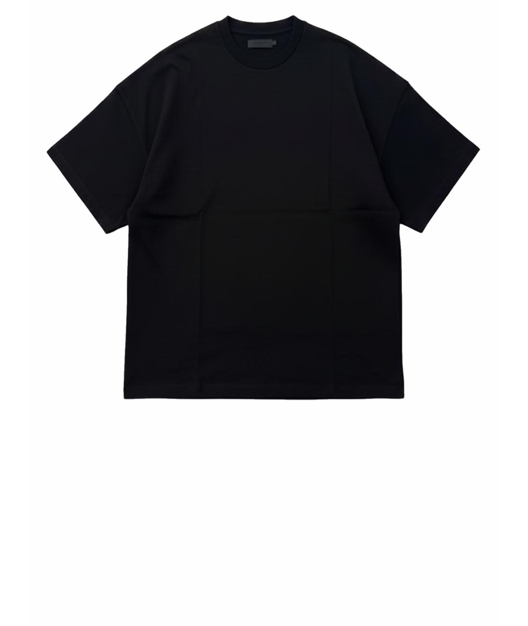 FEAR OF GOD ESSENTIALS Черная хлопко-леновая футболка, фото 1