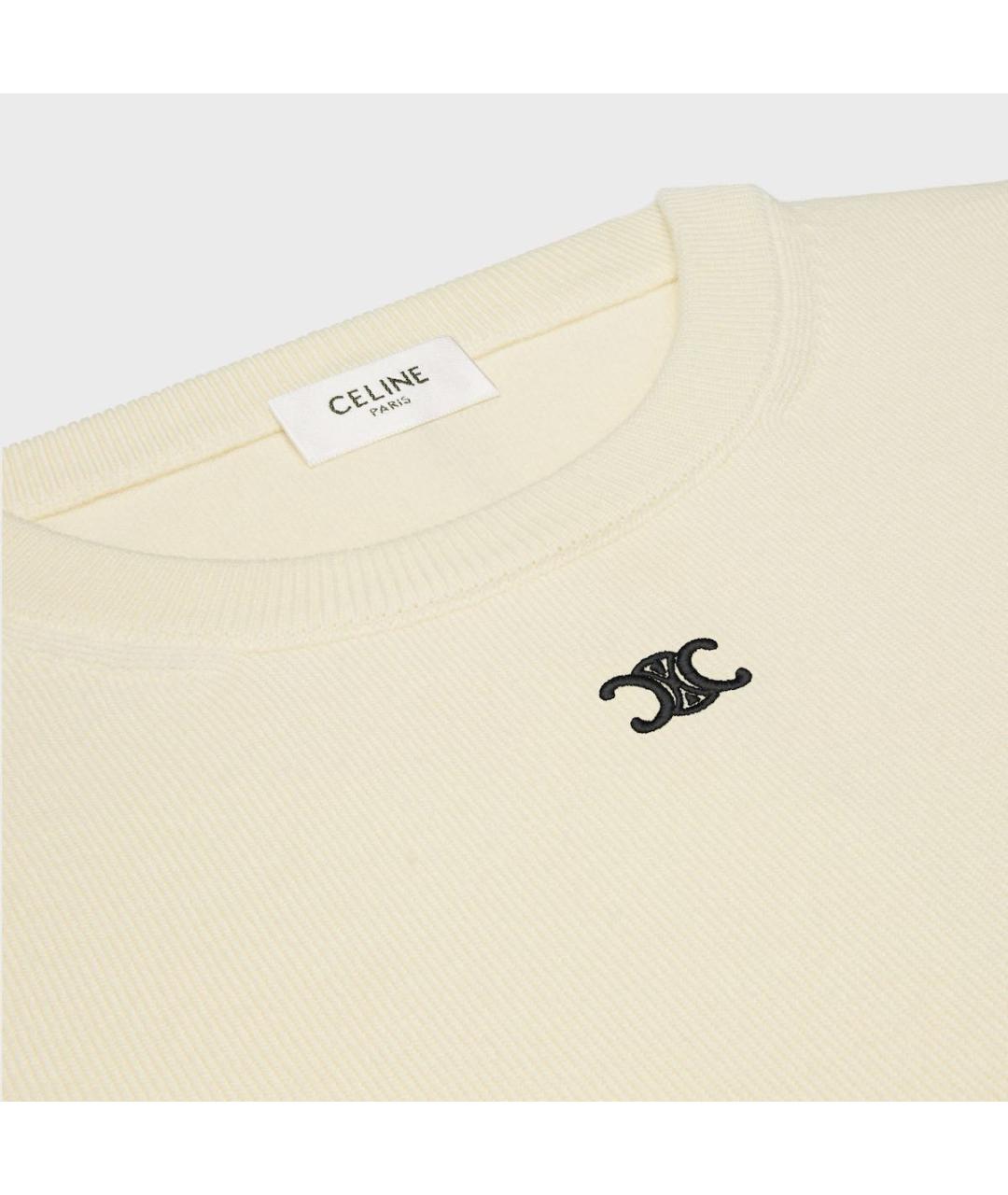 CELINE Бежевая шерстяная майка, фото 3
