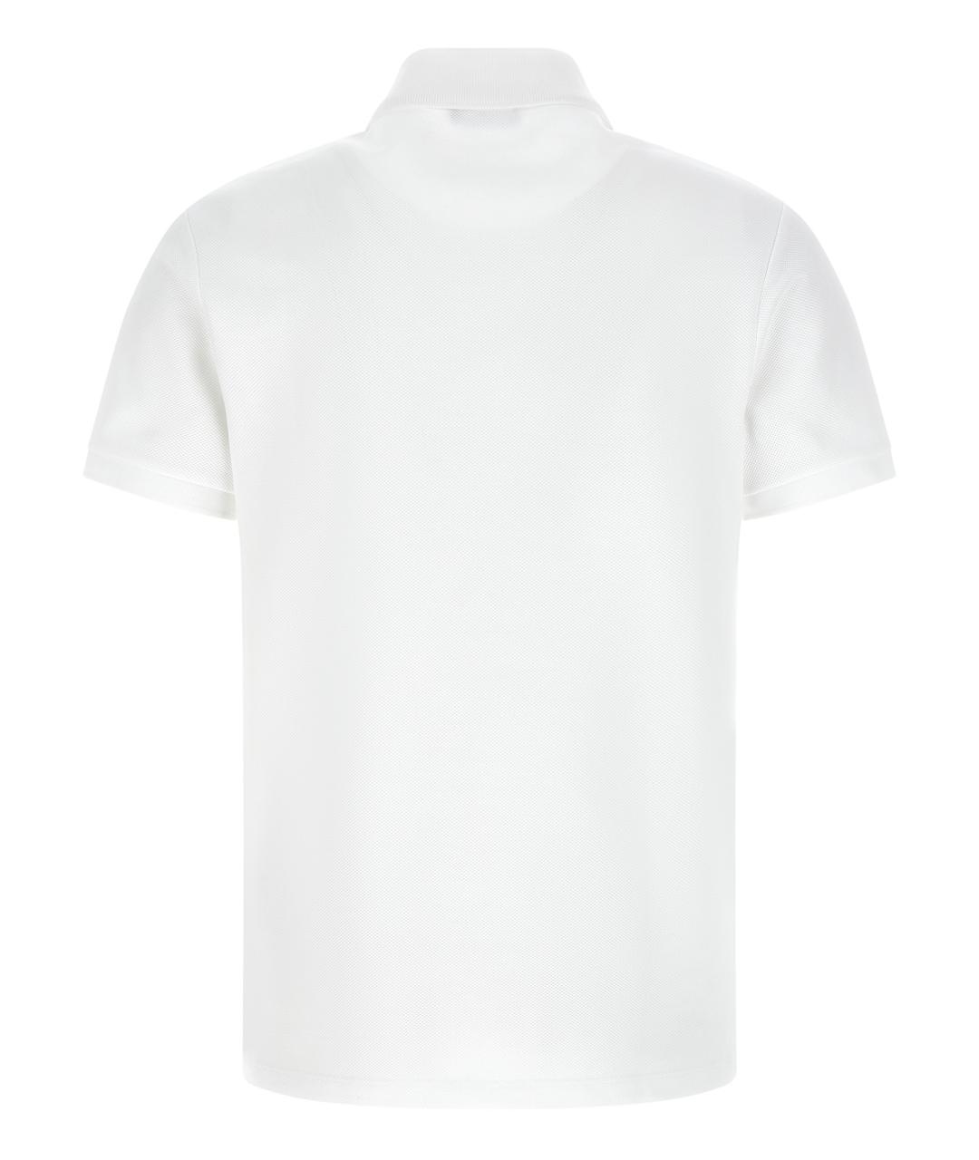 BALMAIN Белое хлопковое поло с коротким рукавом, фото 2
