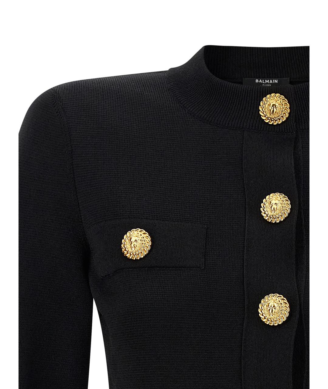 BALMAIN Черный вискозный кардиган, фото 3