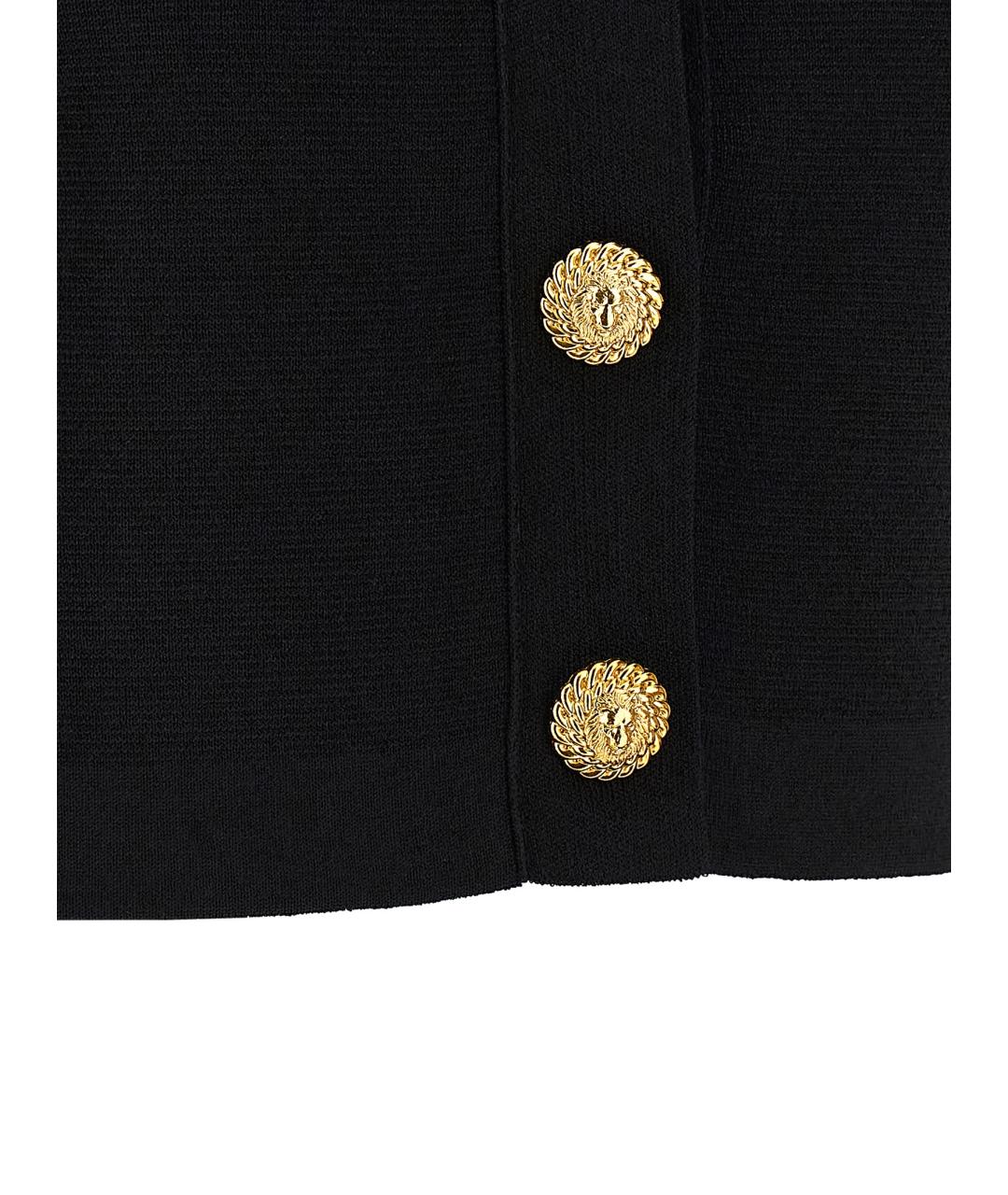 BALMAIN Черный вискозный кардиган, фото 4