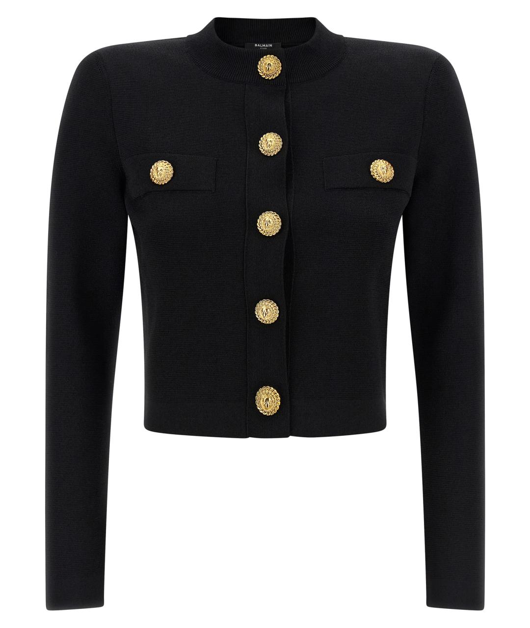 BALMAIN Черный вискозный кардиган, фото 1