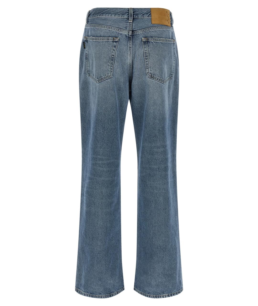 HAIKURE Синие хлопковые прямые джинсы, фото 2